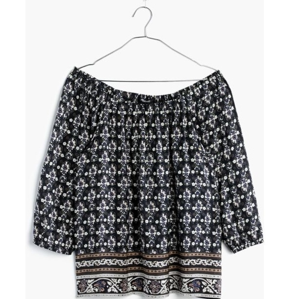Silk off the shoulder top Madewell